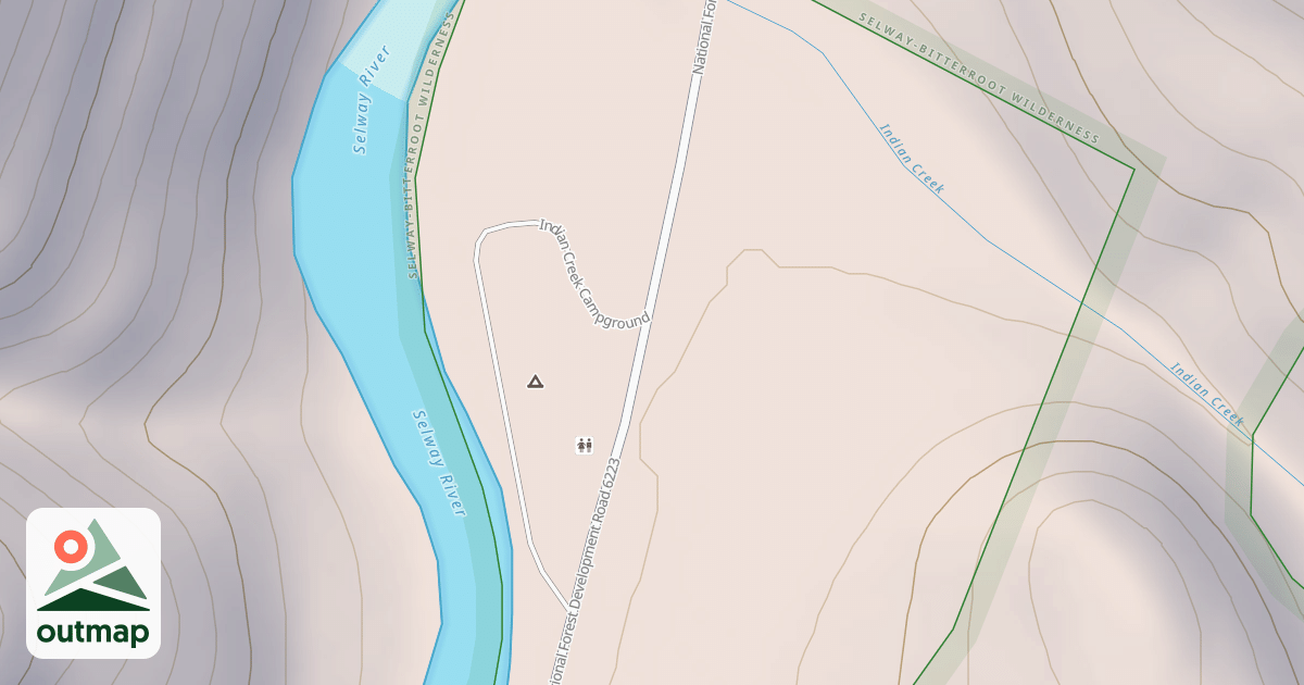 Map of (FDR) INDIAN CR CP & PACK STA