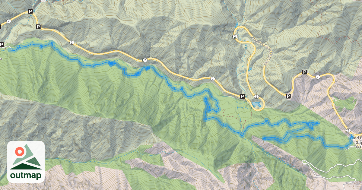 Map of Gabrielino Trail