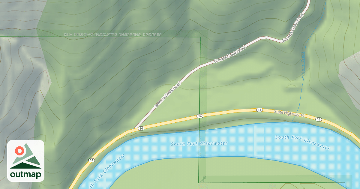 Map of BROWNS CREEK