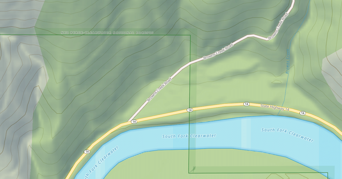 Map preview of BROWNS CREEK