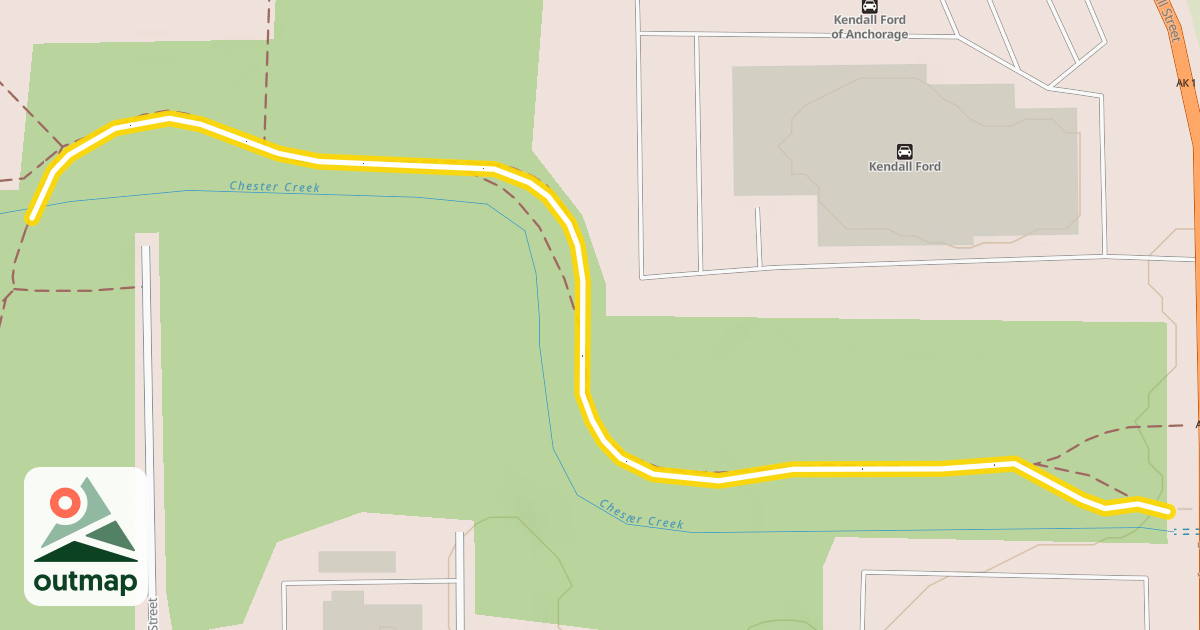 Map of Chester Creek Trail