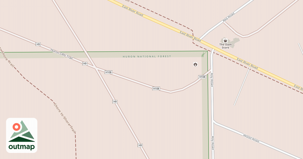 Map of HURON ORV, FOOTE SITE SPUR