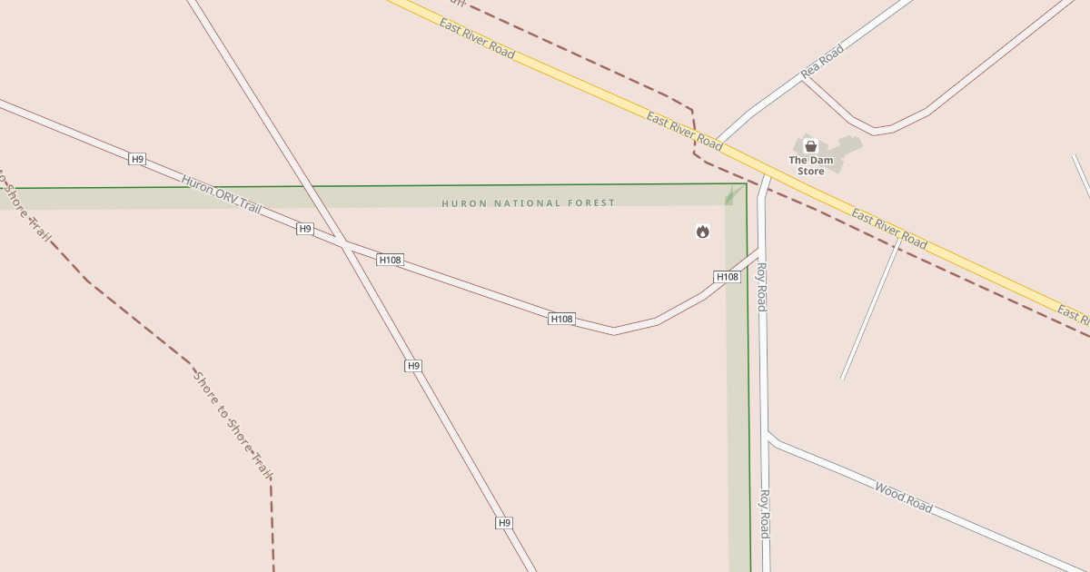Map preview of HURON ORV, FOOTE SITE SPUR