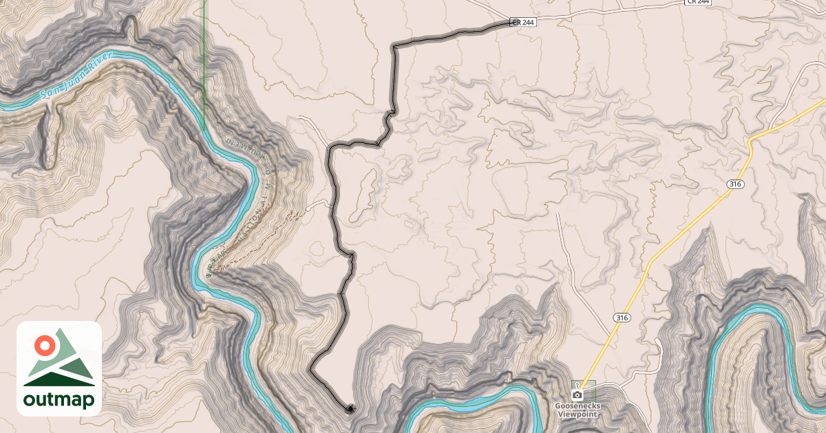 Map of Honaker Trail