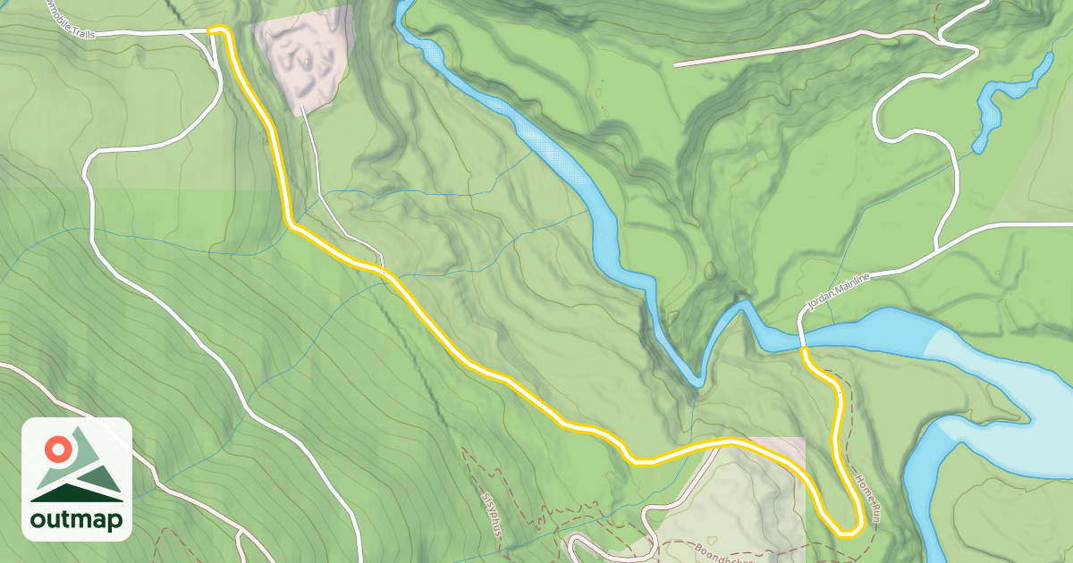 Map of Boulder Mountain Snowmobile Trails