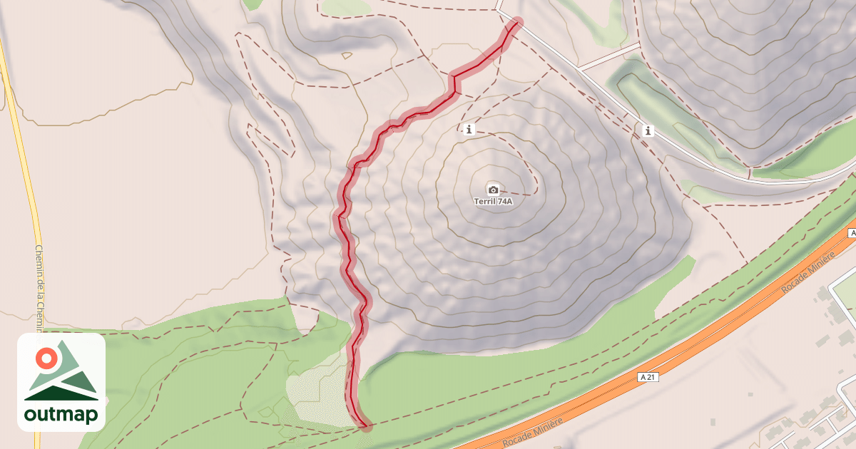 Map of Sentier terril 74A