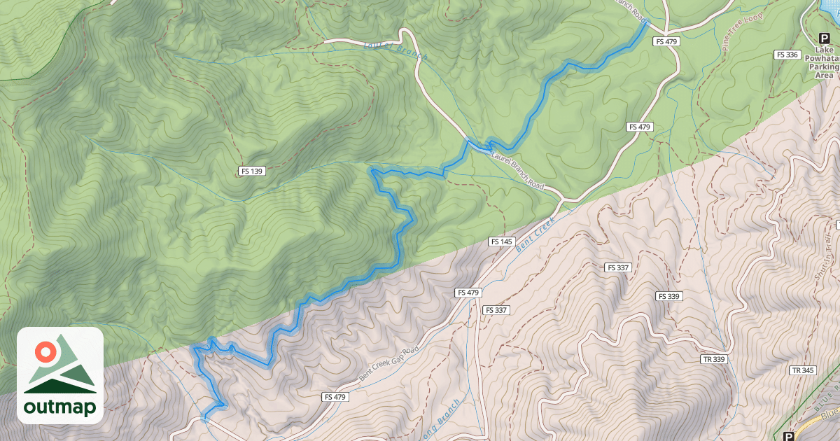 Map of Lower Sidehill Trail