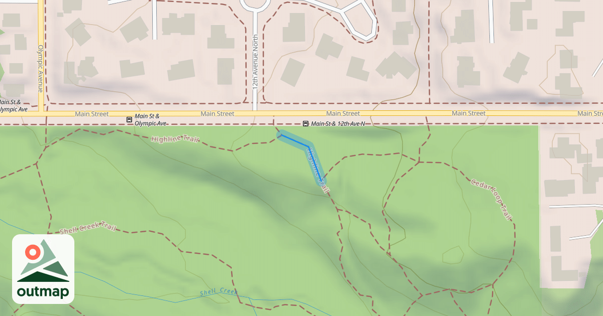 Map of Highline Trail