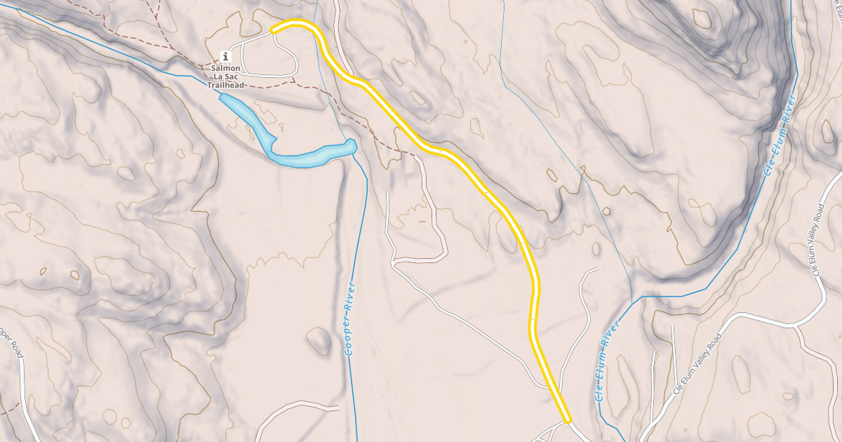 Map preview of Trailhead Road