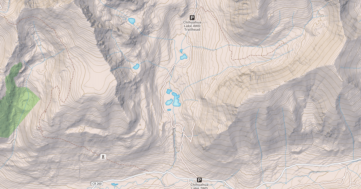 Map preview of CHIHUAHUA GULCH ROAD