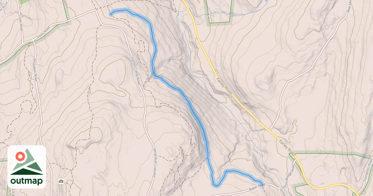Map of Mormon Hollow / Hannah Swarton