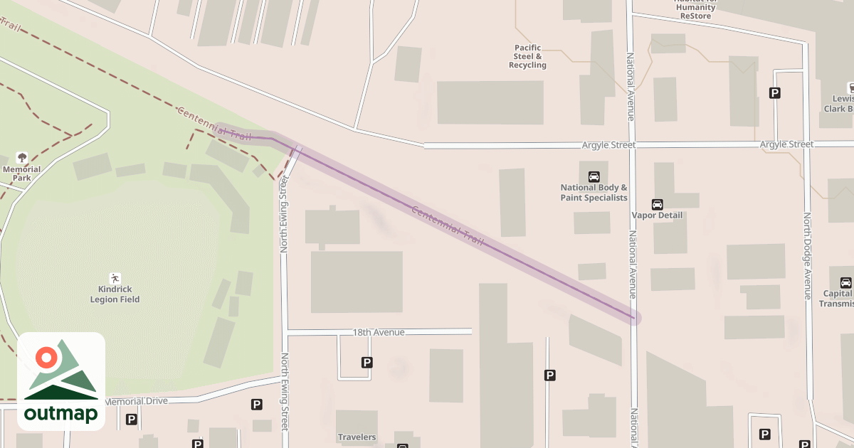 Map of Centennial Trail