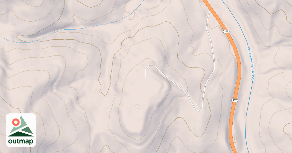 Map of UPPER WHITEWATER