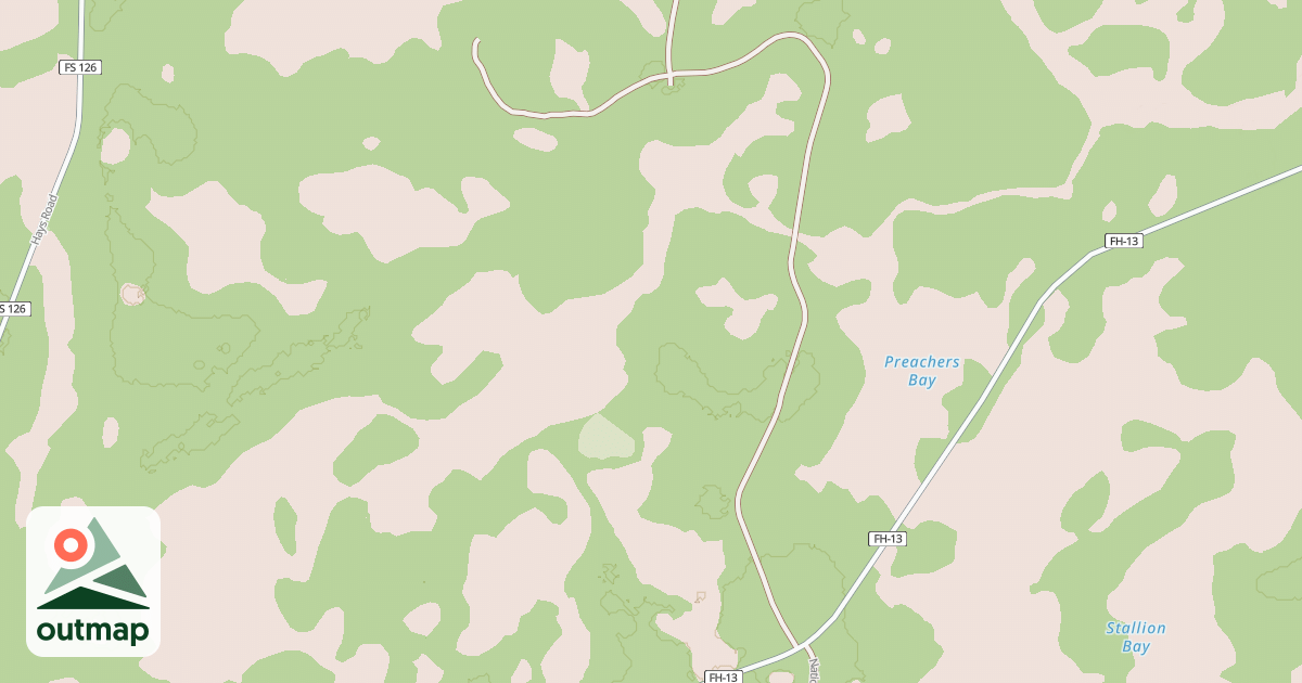 Map of PREACHERS BAY
