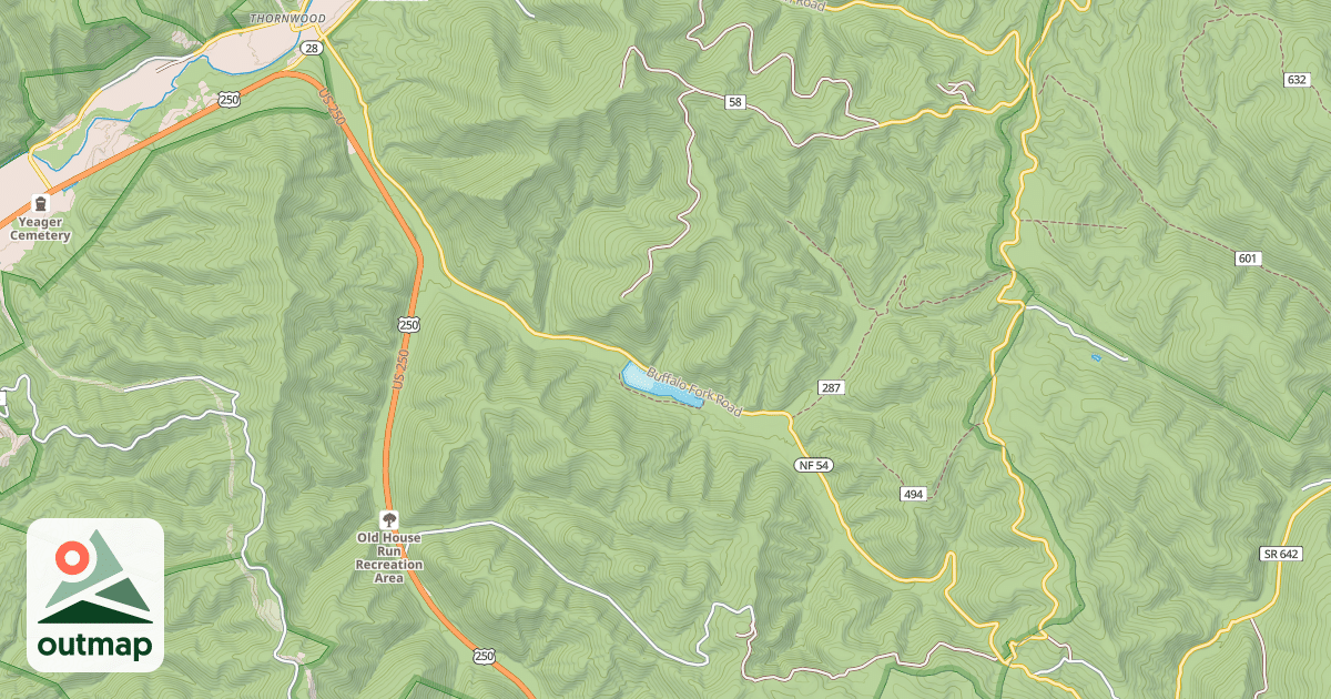Map of BUFFALO FORK