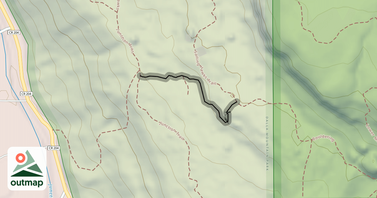 Map of Bouldering Trail