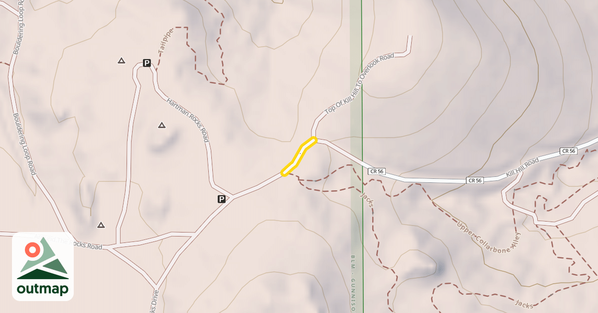 Map of Kill Hill Road