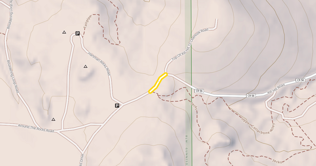 Map preview of Kill Hill Road