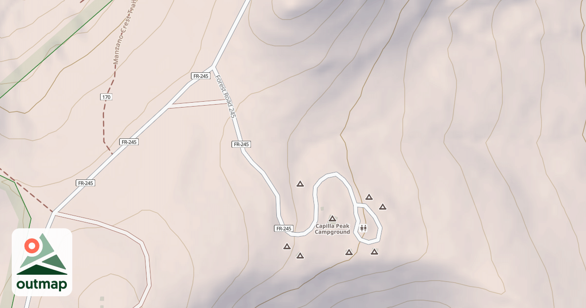 Map of CAPILLA PEAK C.G.