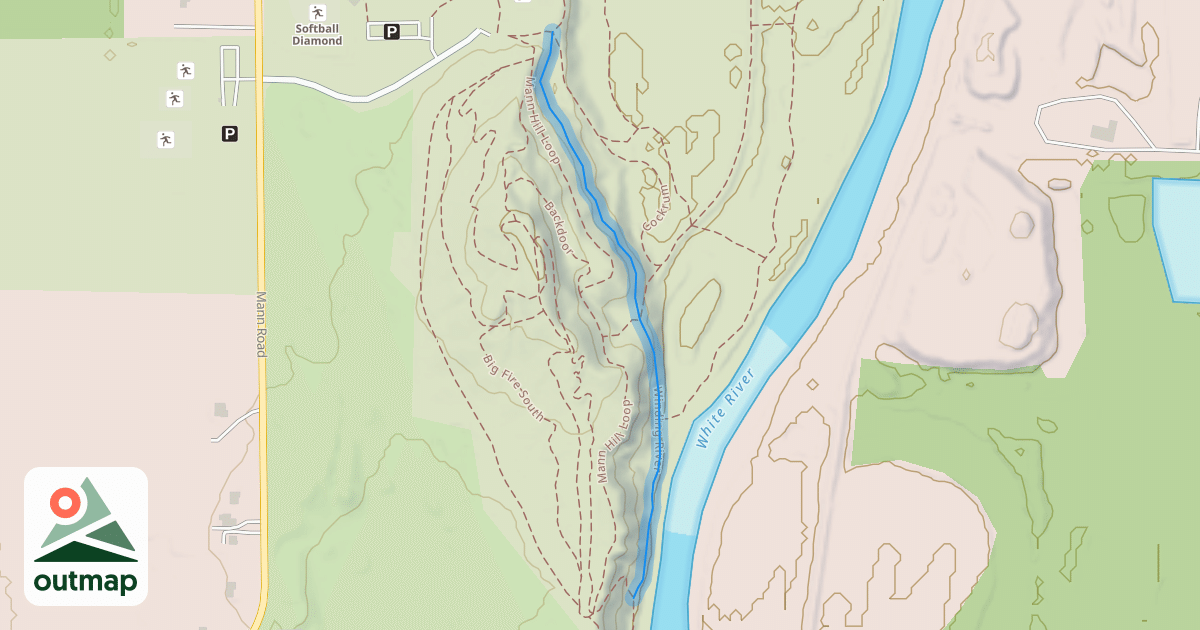 Map of Winding River