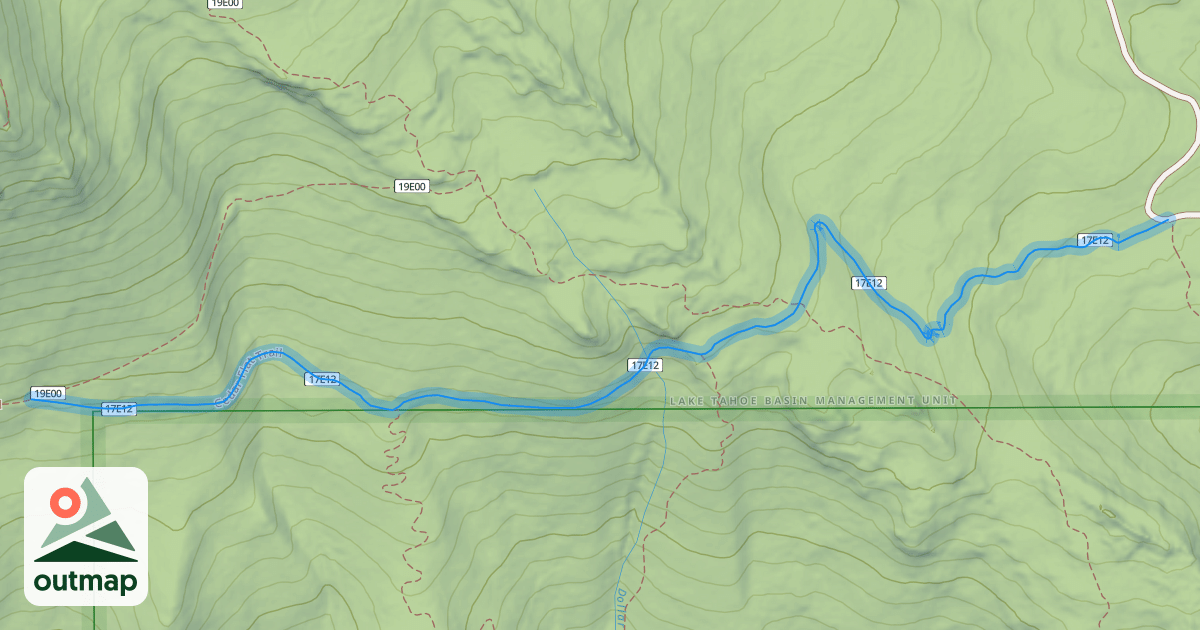 Map of Cedar Flat Trail