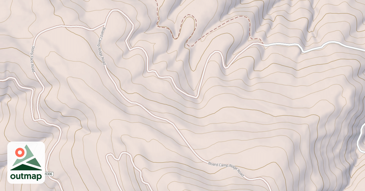 Map of BOARD CAMP RIDGE
