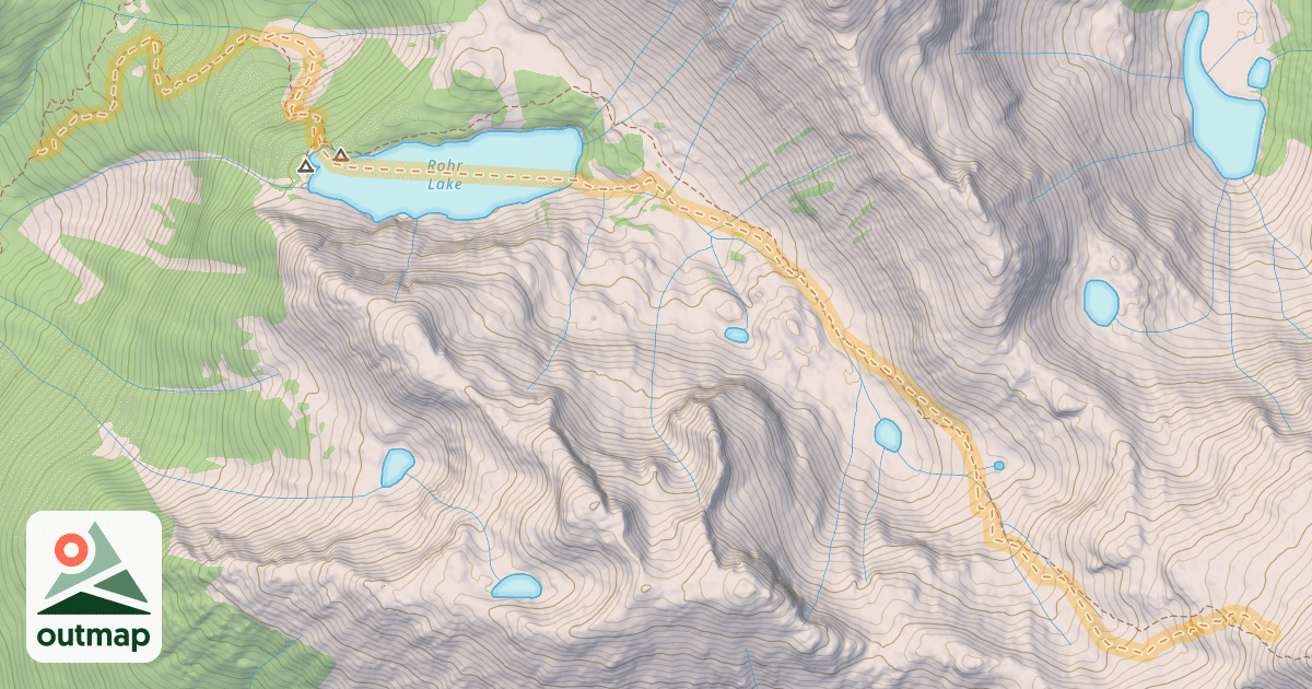 Map of Mount Rohr Winter Route