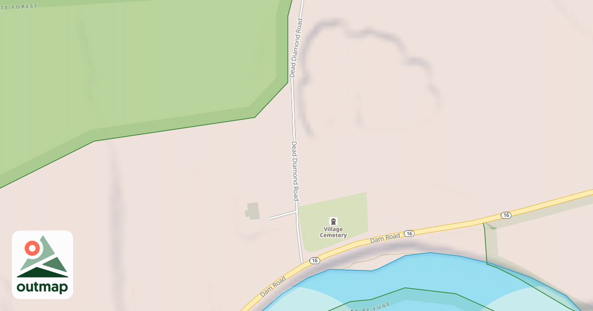 Map of Dead Diamond Rd