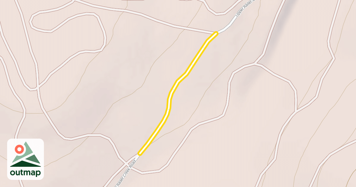 Map of Upper Rader Creek Road