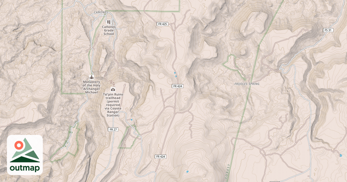 Map of MESA DE LOS CANONES