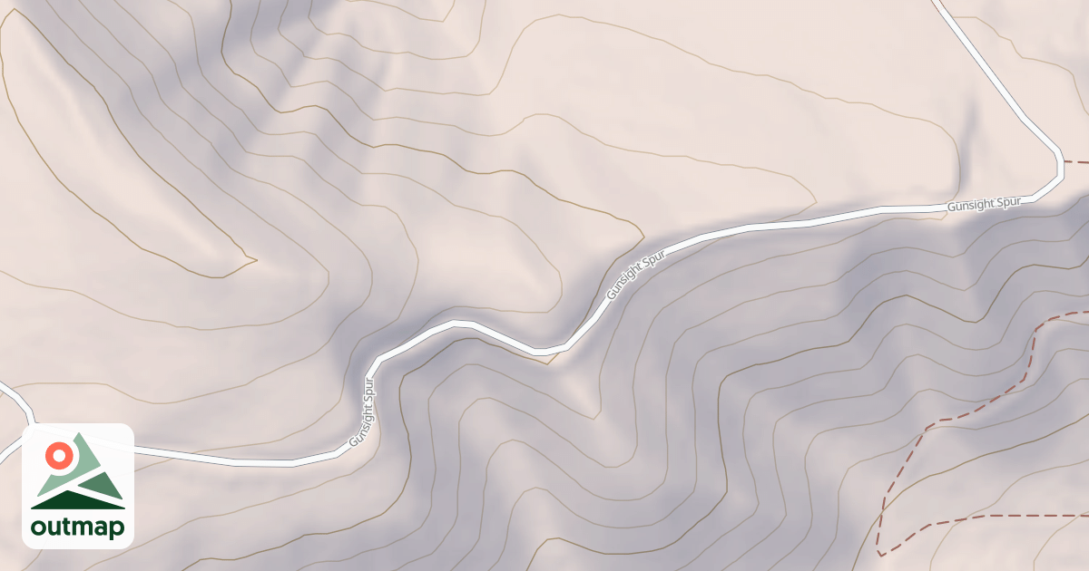 Map of GUNSIGHT SPUR
