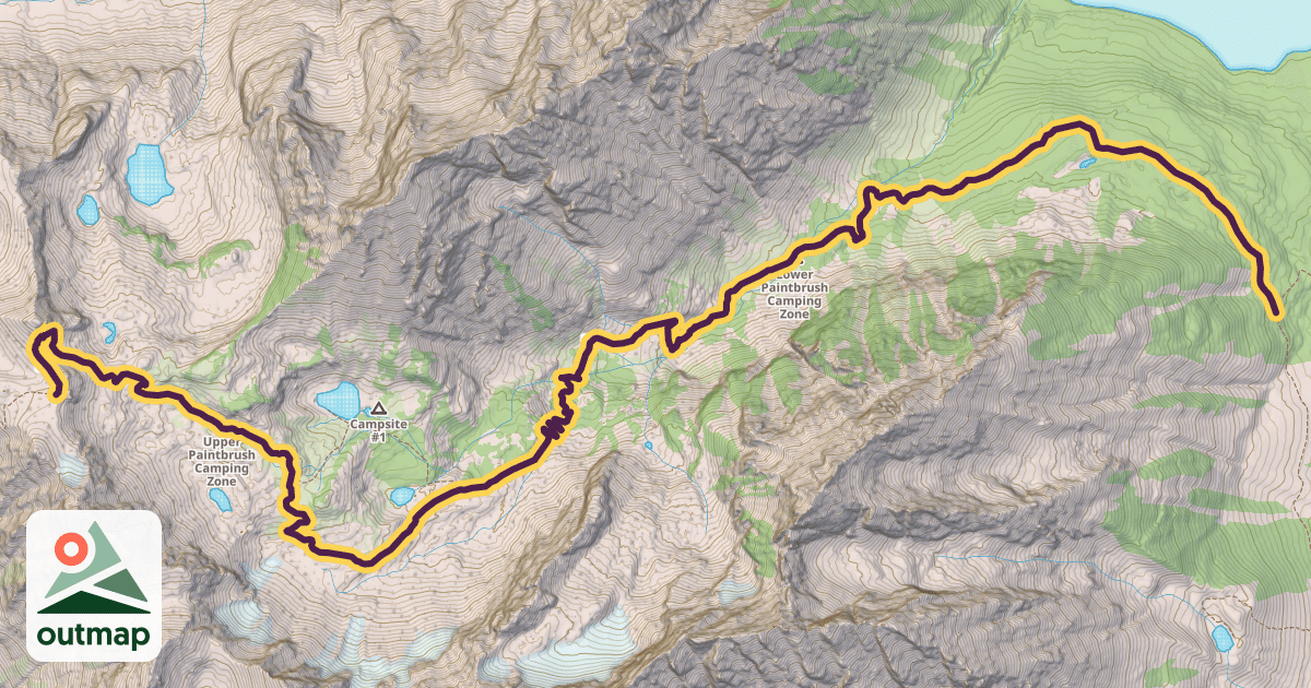 Map of Paintbrush Canyon Trail