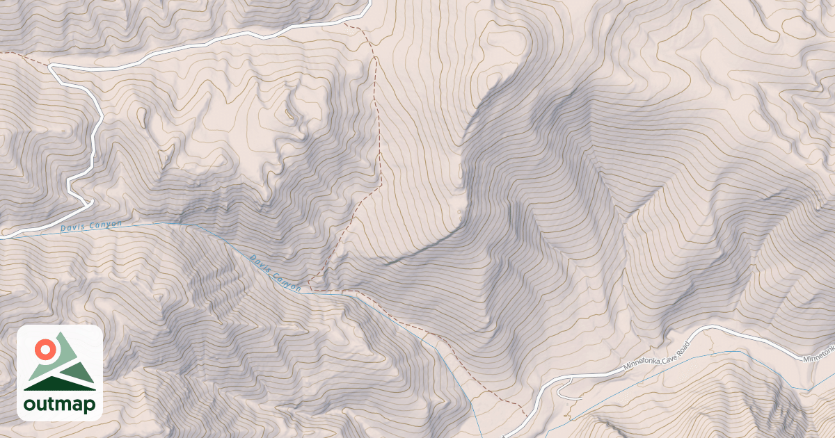 Map of Davis Canyon
