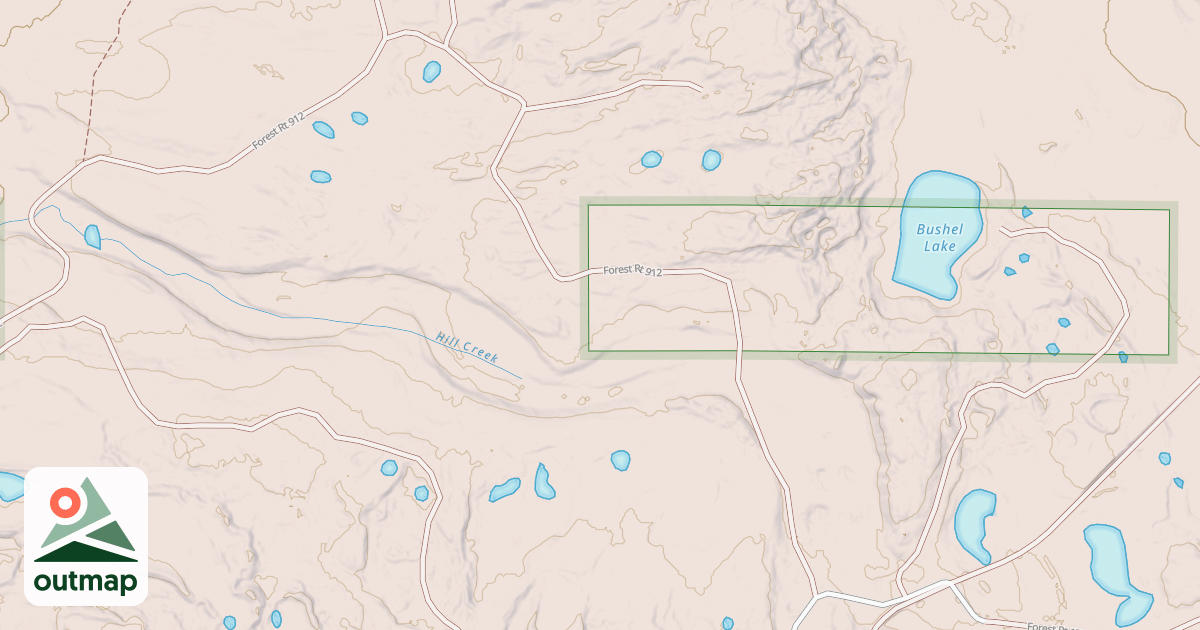 Map of BUSHEL LAKE