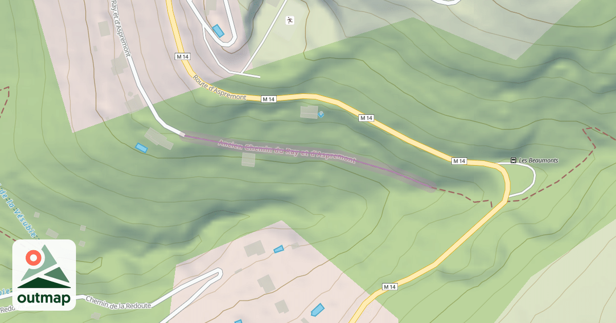 Map of Ancien Chemin du Ray et d'Aspremont