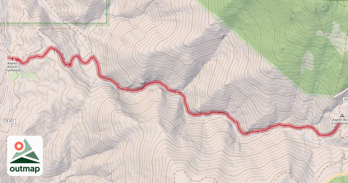 Map of Rio en Medio Trail (163)