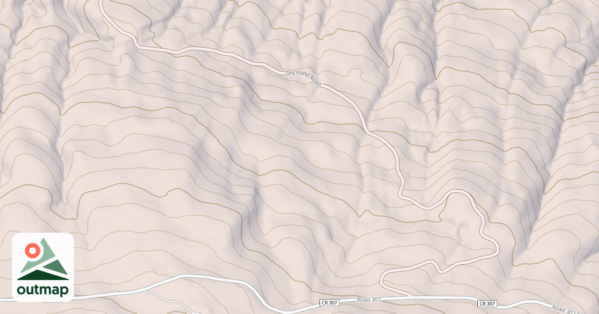 Map of DRY POND