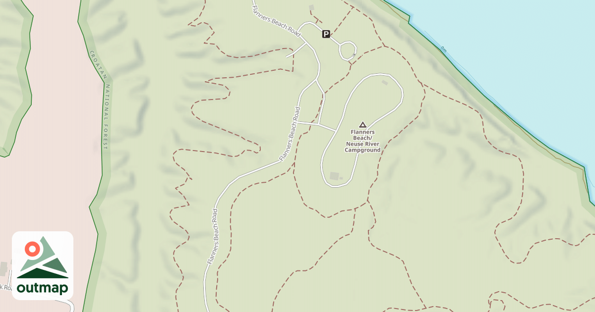 Map of FLANNERS BEACH