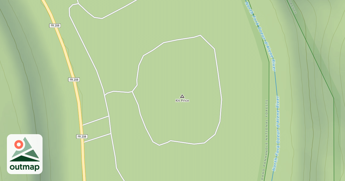 Map of KIT PRICE CAMP SPUR B LOOP