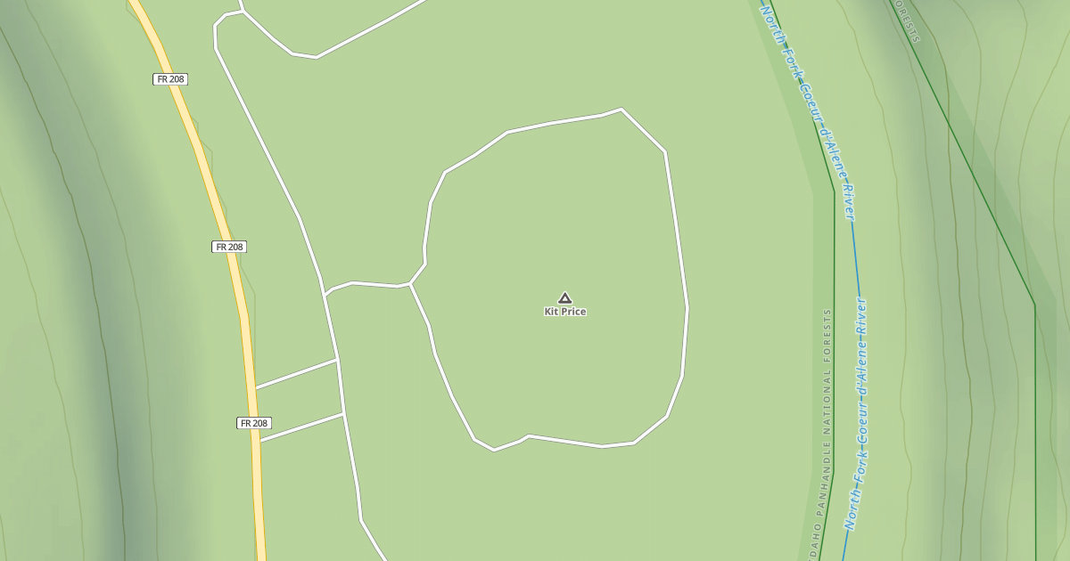 Map preview of KIT PRICE CAMP SPUR B LOOP