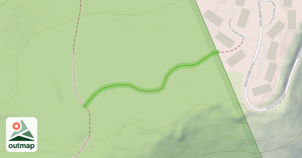Map of Lower Rocky Ridge Connector
