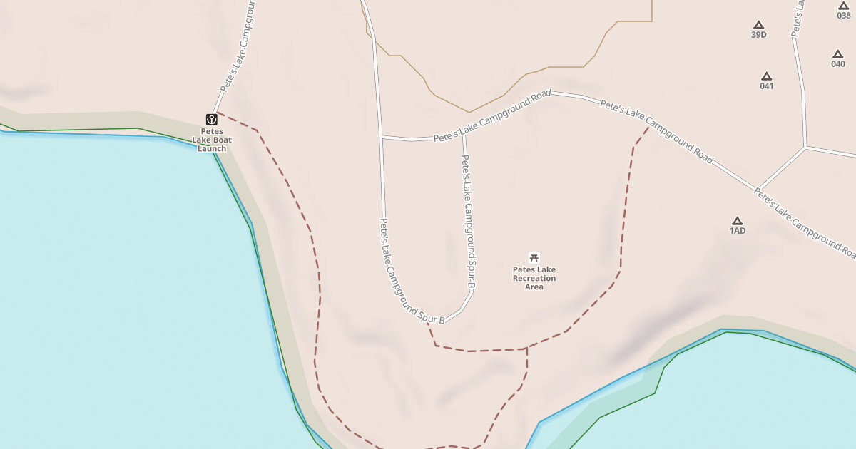 Map preview of PETE'S LAKE CAMPGROUND SPUR B