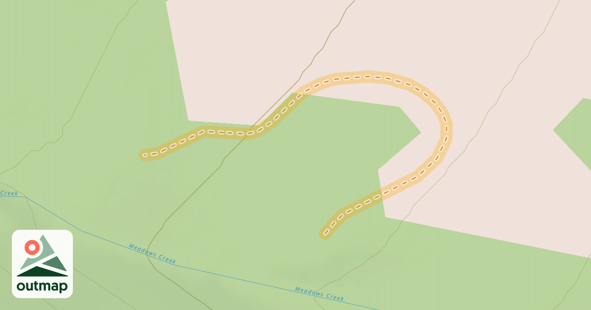 Map of Meadows Creek Trail junction