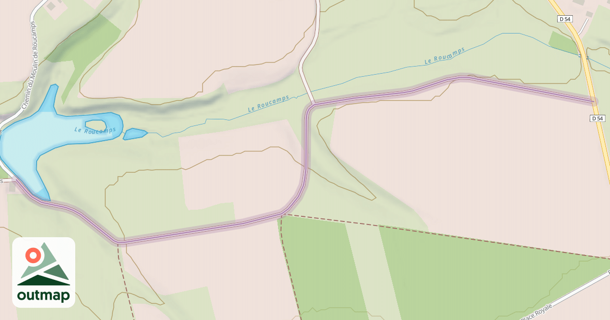 Map of Chemin du Moulin de Roucamps