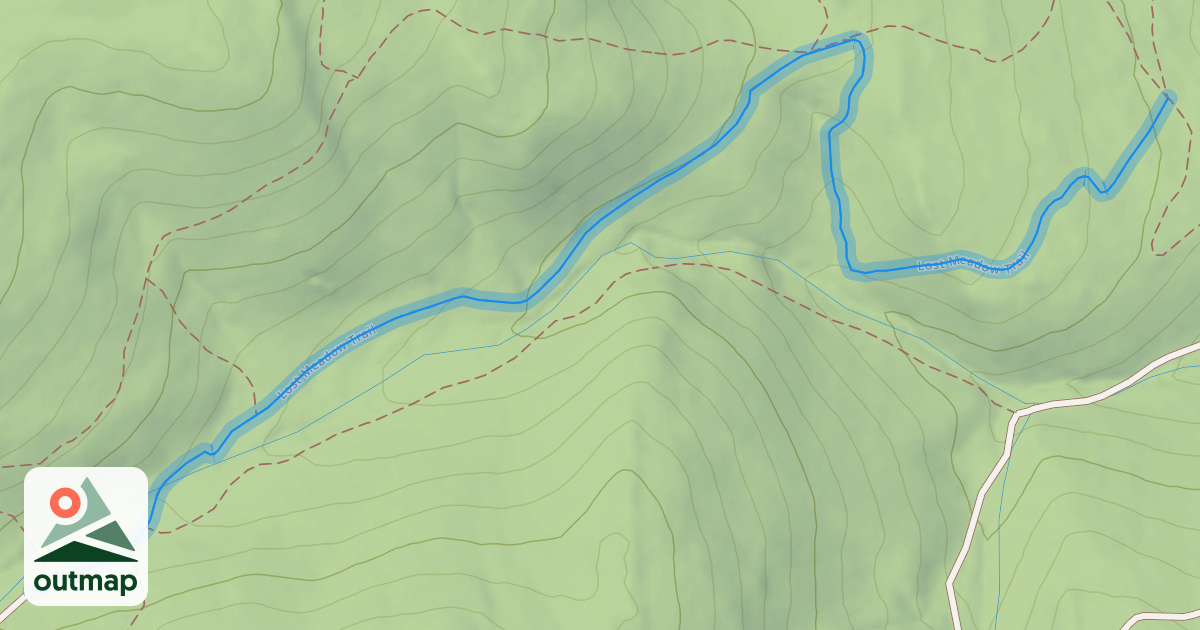 Map of Lost Meadow Trail