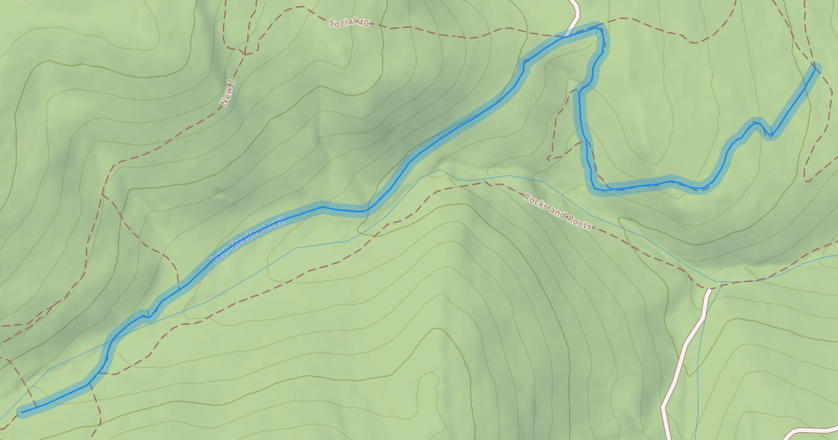 Map preview of Lost Meadow Trail