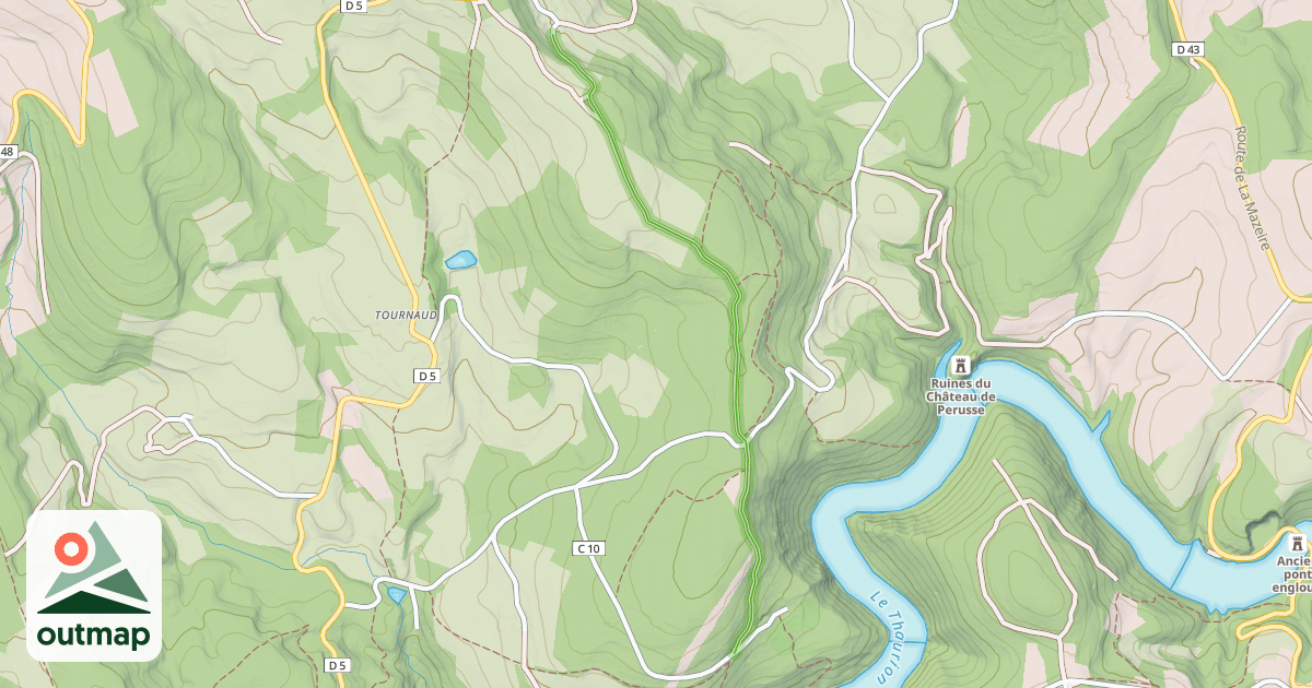 Map of Chemin des Côtes à Tournaud