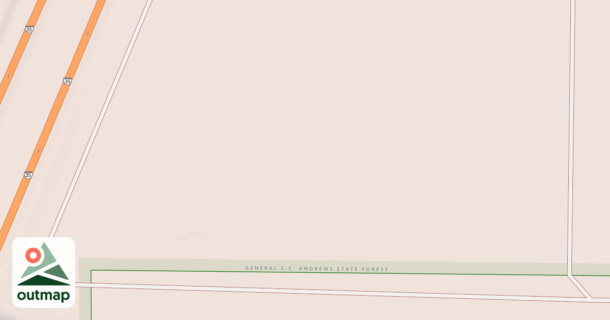 Map of General C.C. Andrews State Forest Trails