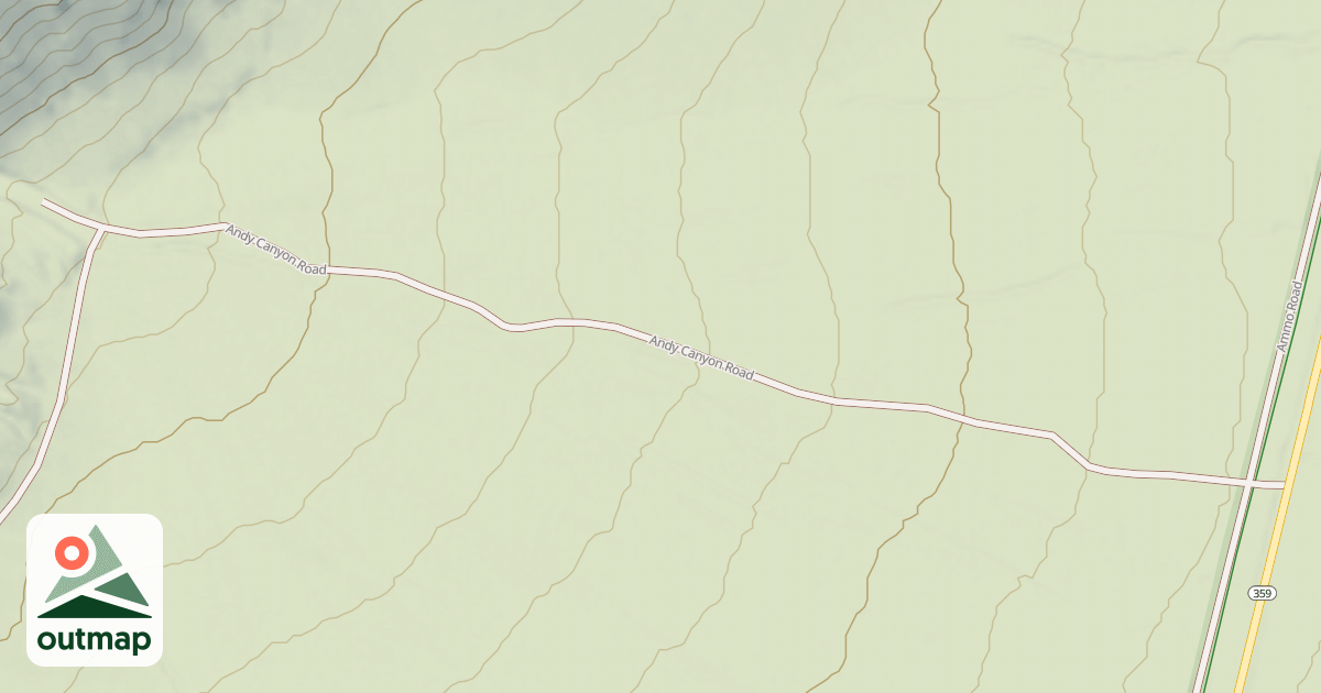 Map of ANDY CANYON ROAD
