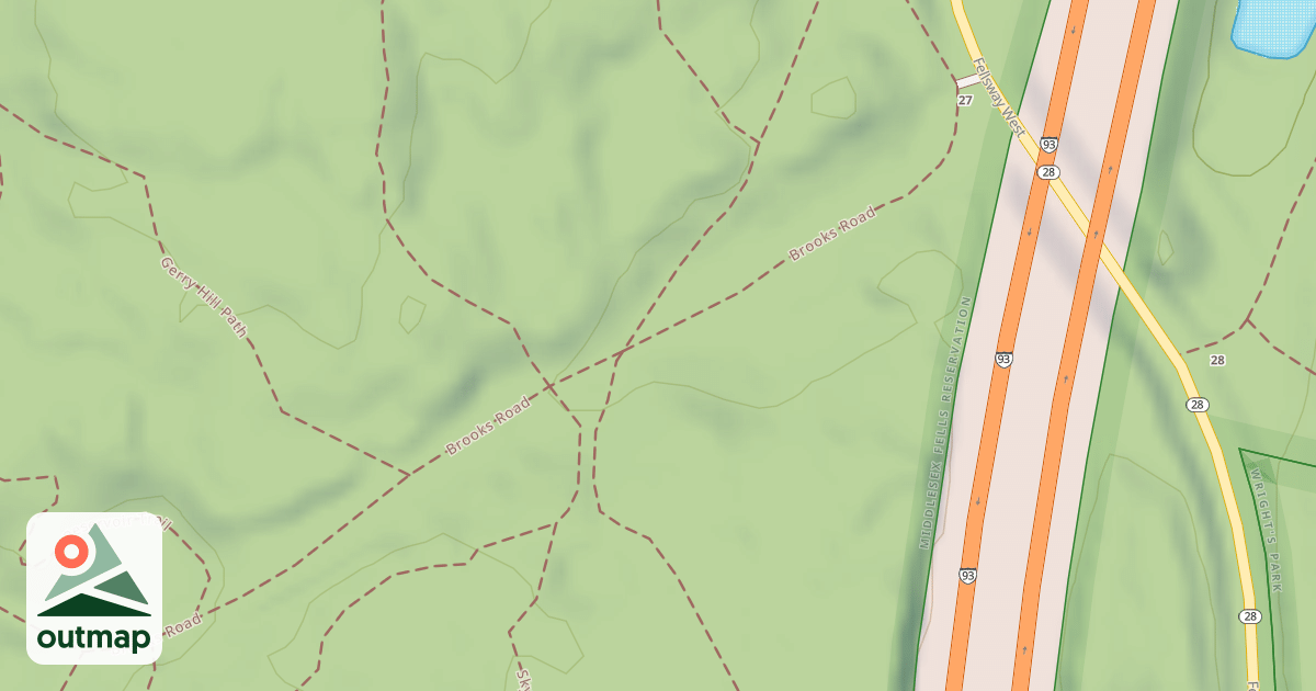 Map of Cross Fells Trail/Brooks Road